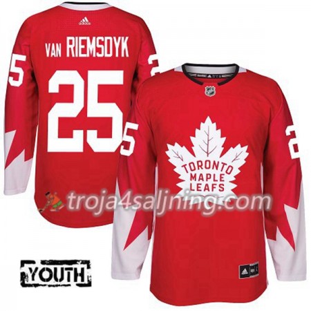 Toronto Maple Leafs tröja James Van Riemsdyk 25 Röd 2017-2018 Adidas Alternate Authentic - NHL Tröjor Barn